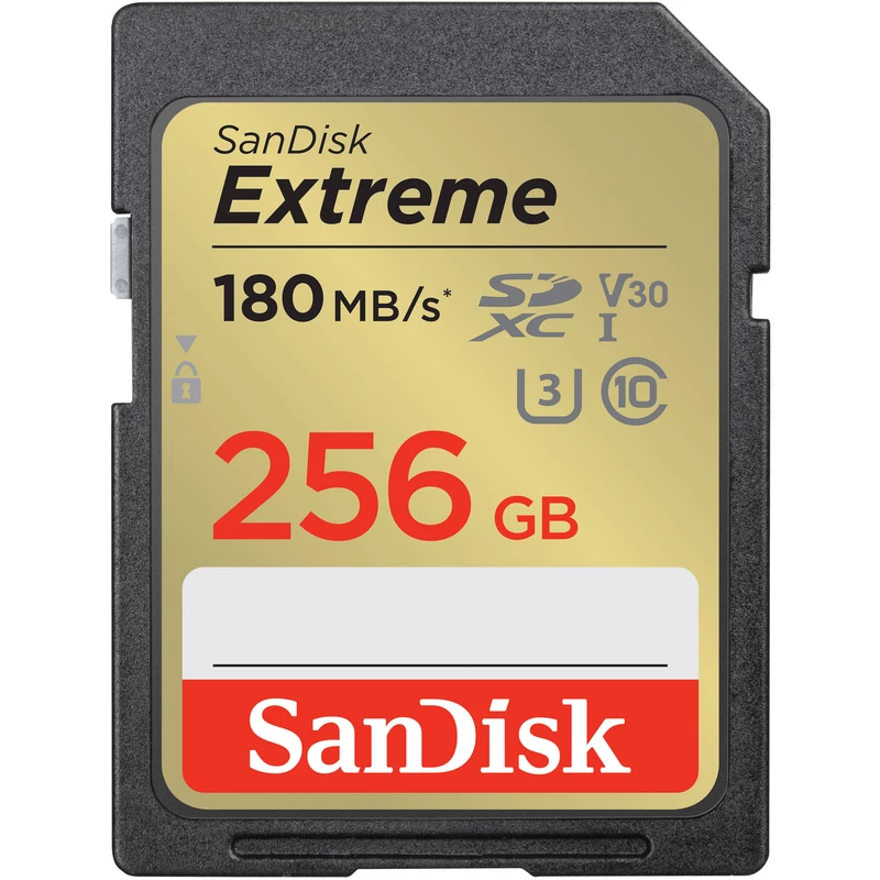 کارت حافظه SDXC سن دیسک مدل Extreme کلاس 10 استاندارد UHS-I U3 سرعت 180MBps ظرفیت 256 گیگابایت